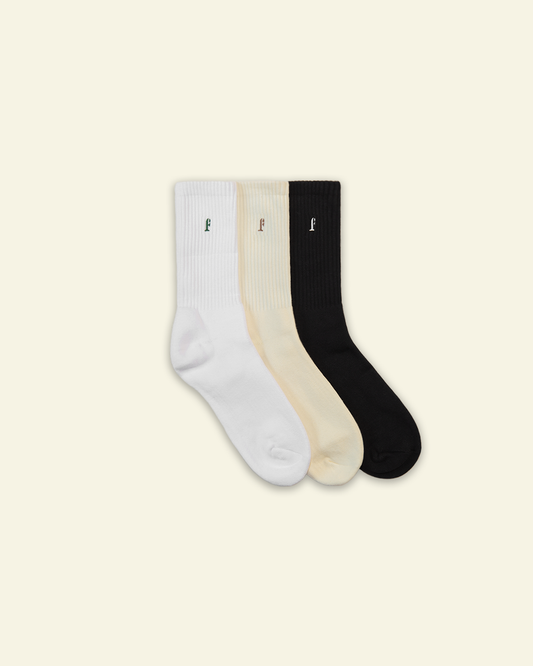 Three Pack Crew Socks